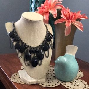 Very cool tear drop and chain bib necklace